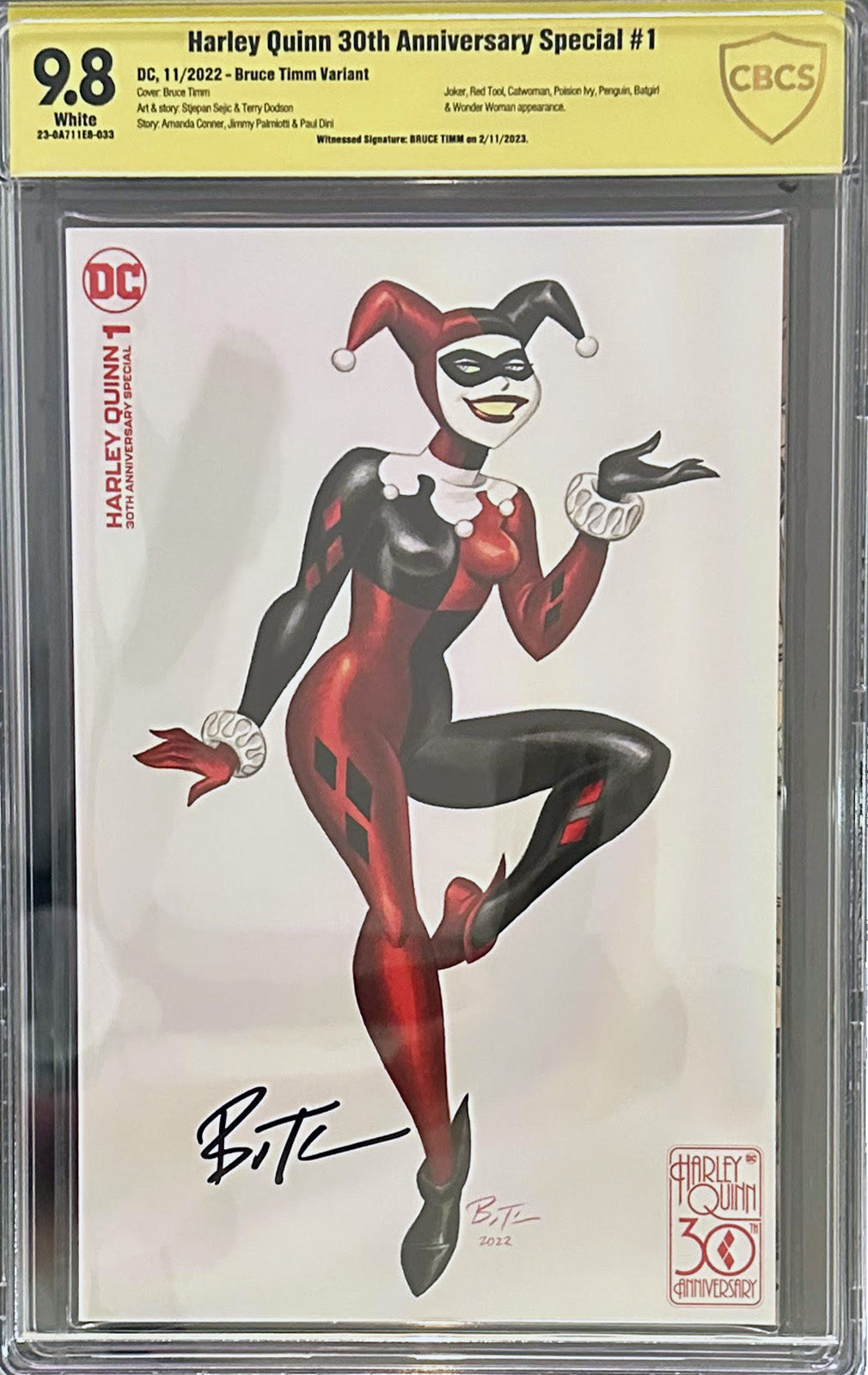 Harley Quinn 30th Anniversary Special CBCS 9.8 Signed by Bruce Timm